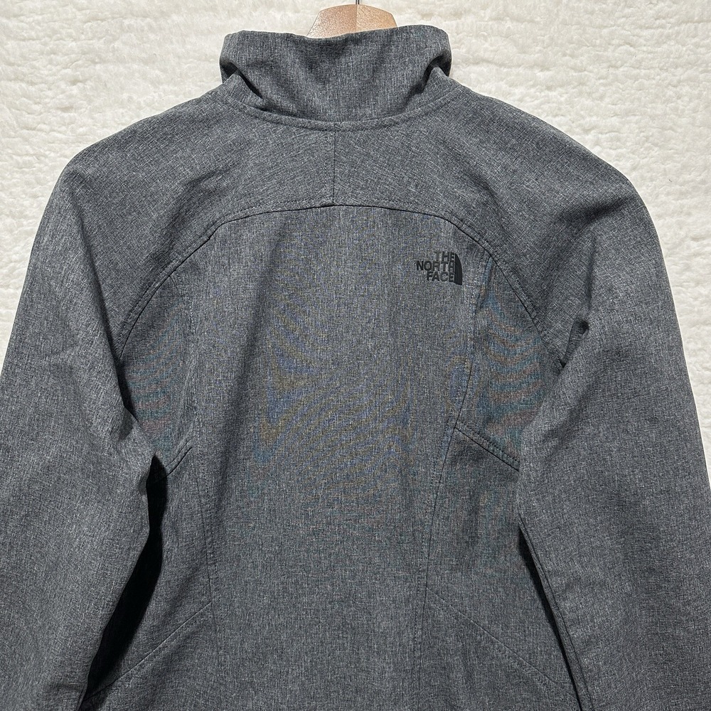 The North Face Windwall Soft Shell Women's Heather Gray Full Zip Jacket Size M/M - Picture 7 of 15
